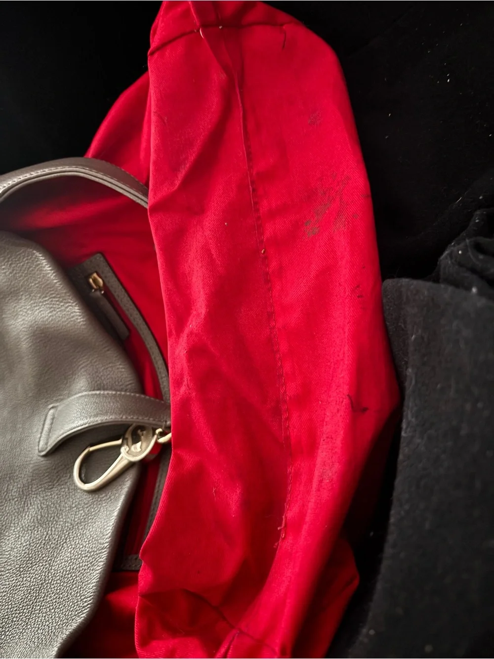 Dooney & Bourke Pebbled Leather Hobo Shoulder Bag With Duck Logo Clasp
